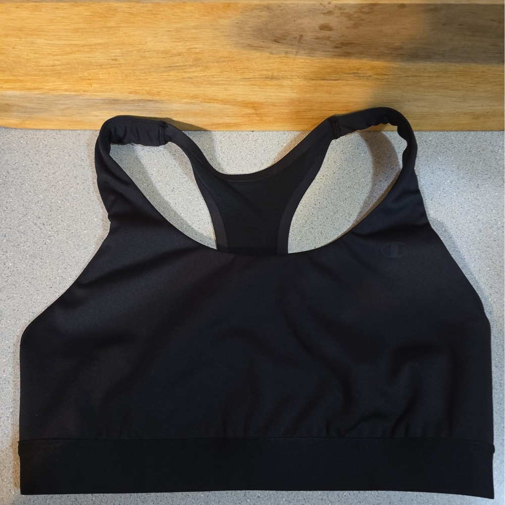 Champion Sports Bra Wireless Pullover Solid Black Size Small Teen Activewear